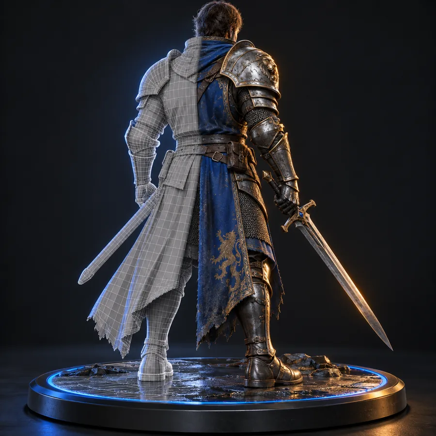A clean visual reference prepared for AI-assisted 3D creation