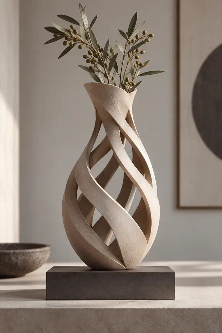 元の彫刻的な花瓶のリファレンス画像