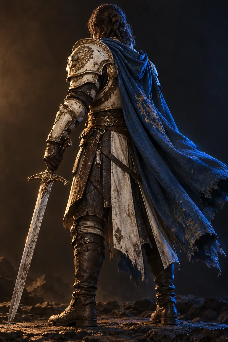 Originales Referenzbild eines Fantasy-Kriegers